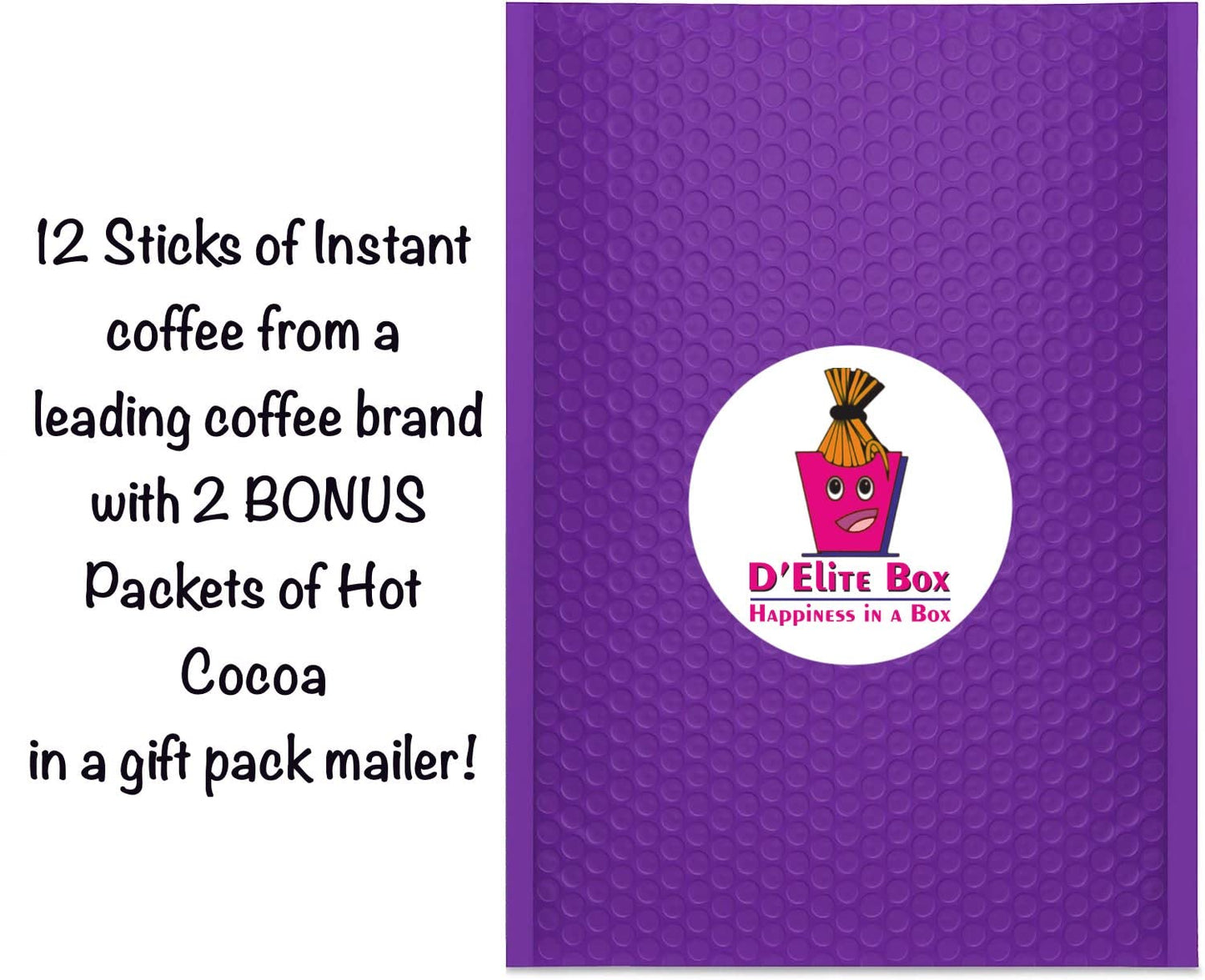 VIA D'Elite Box Variety Sampler Pack Instant Coffee Gift 12 sticks - French Roast, Pike Place, Colombia, Italian Roast with Free Bonus 2 Packets