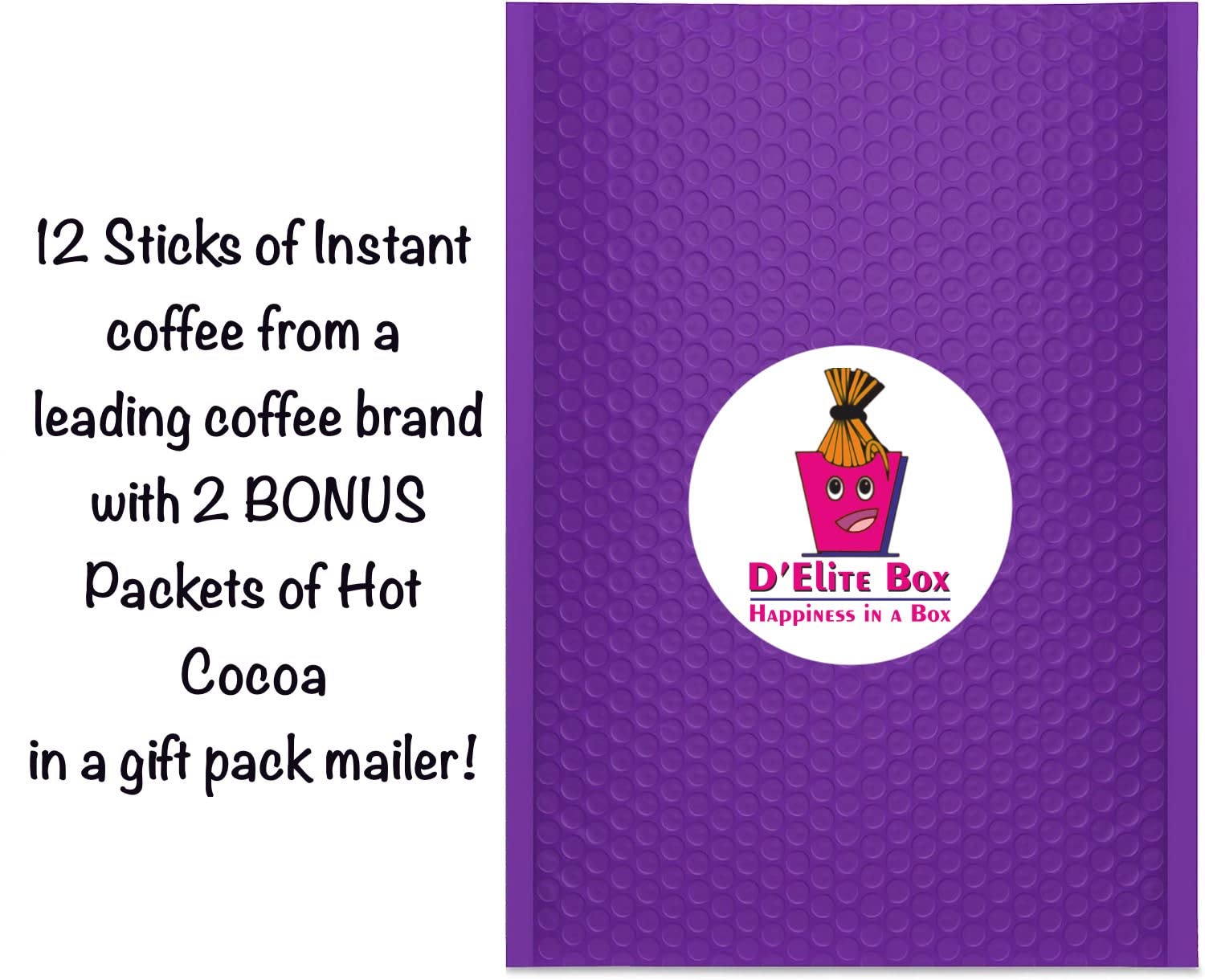 VIA D'Elite Box Variety Sampler Pack Instant Coffee Gift 12 sticks - French Roast, Pike Place, Colombia, Italian Roast with Free Bonus 2 Packets