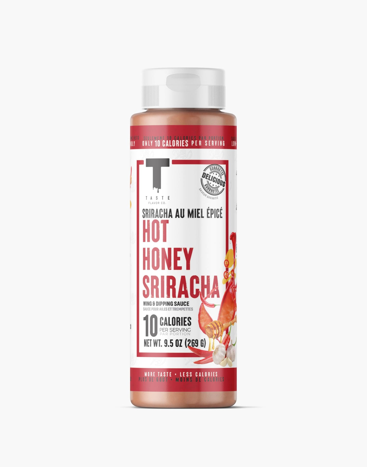Taste Flavor Co. Wing Sauce and Marinade, Great Tasting, Keto Friendly, Low-Calorie Sauce (Hot Honey Sriracha)