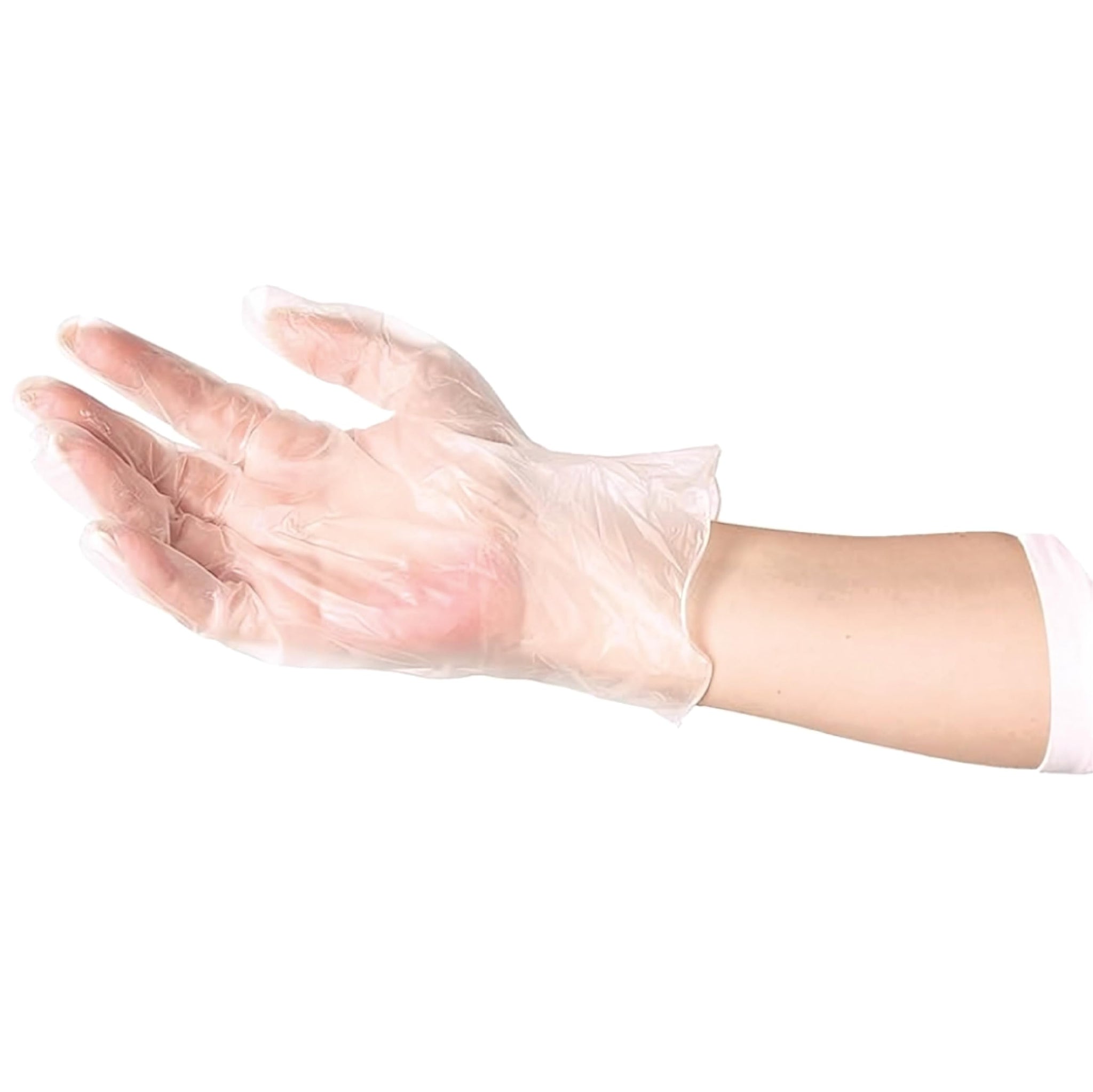 ForPro Disposable Vinyl Gloves, Clear, Industrial Grade, Powder-Free, Latex-Free, Non-Sterile, Food Safe, 2.75 Mil. Palm, 3.9 Mil. Fingers, Large