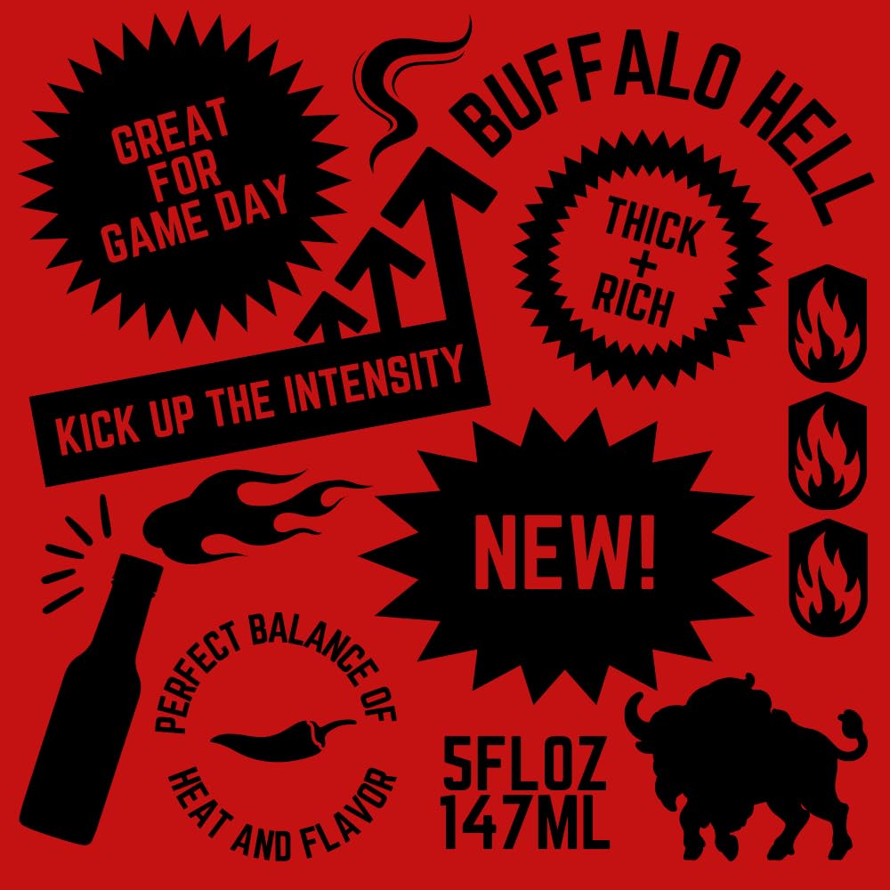 World's Best New Buffalo Hot Sauce! Golden Chile Winner Best Product for 2025! Hellfire Buffalo Hell - Made with Real Butter & Honey. Carolina Reapers