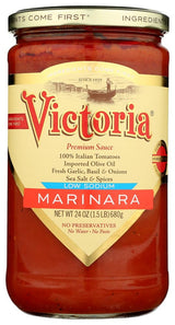 Victoria Low Sodium Marinara Sauce, 25-Ounce (Pack of 6)