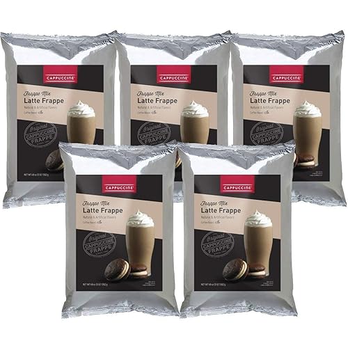 Cappuccine Ice Coffee Frappe Mix - Case of 5 Bags (Latte Frappe)