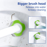 Magic Sponge Eraser Disposable Toilet Brush Set, Wall Mounted Toilet Bowl Brush and Holder with 30 Magic Sponge Eraser Wand Refills