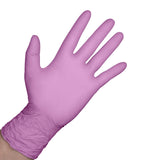 GLOVE WORLD Jeannie Pink Nitrile Disposable Gloves - Small, 100/Box - Super Stretch, Tear-Resistant, Latex and Powder Free - Ideal for Food Prep, Arts