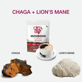LOKO nature Tiger 2 Mushroom Coffee- Organic Lions Mane and Chaga Mushroom with Arabica Coffee, 30 Servings, Memory, Focus, Immune System Booster