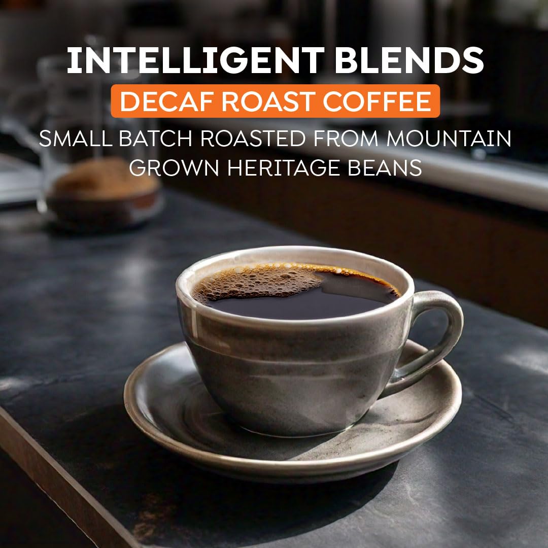 Intelligent Blends Decaf Dark Roast Coffee Pods, 16 ct, Single Serve Pods - 100% Arabica Coffee, Compatible with Keurig K Cups Maker