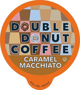 Double Donut Coffee Medium Roast Caramel Macchiato Coffee Pods, 24 Count for Keurig K-Cup Machines