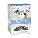 Two Leaves and a Bud Organic Earl Grey Tea Bags, Whole Leaf Caffeinated Black Tea in Pyramid Sachets, 15 Count (Pack of 1)