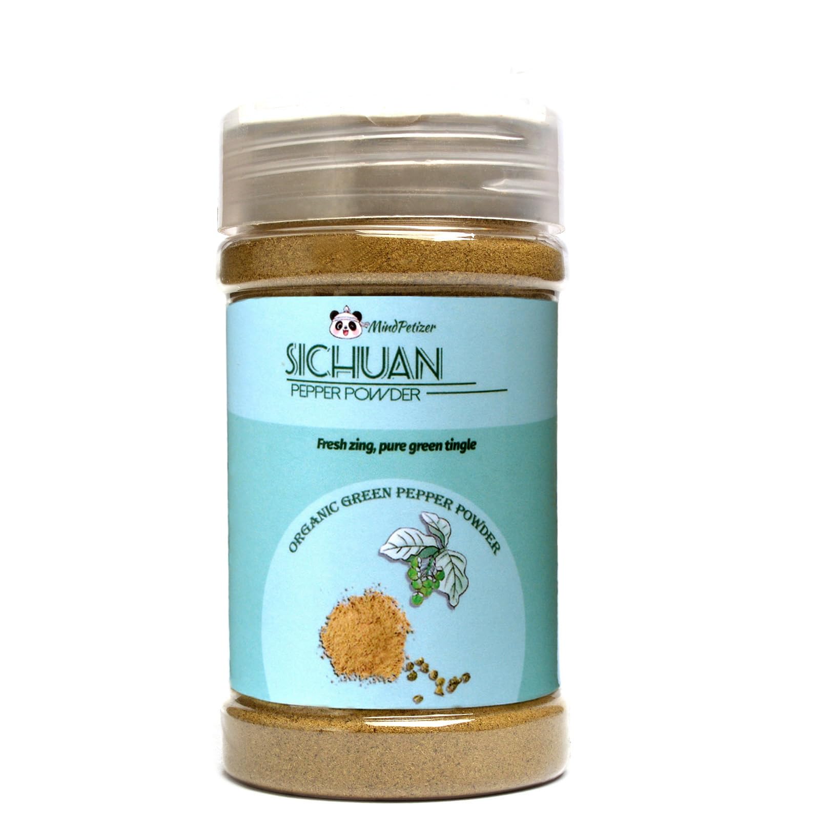 Sichuan Peppercorns Powder Organic 2.6oz/75g - Authentic Green Szechuan Peppercorns, Bold Aroma | Pairs Perfectly Crushed Red Pepper Flakes | Great