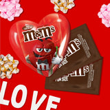 M&M’S Milk Chocolate Fun Size Filled Heart Valentine's Day Candy, 0.93oz, Pack of 12