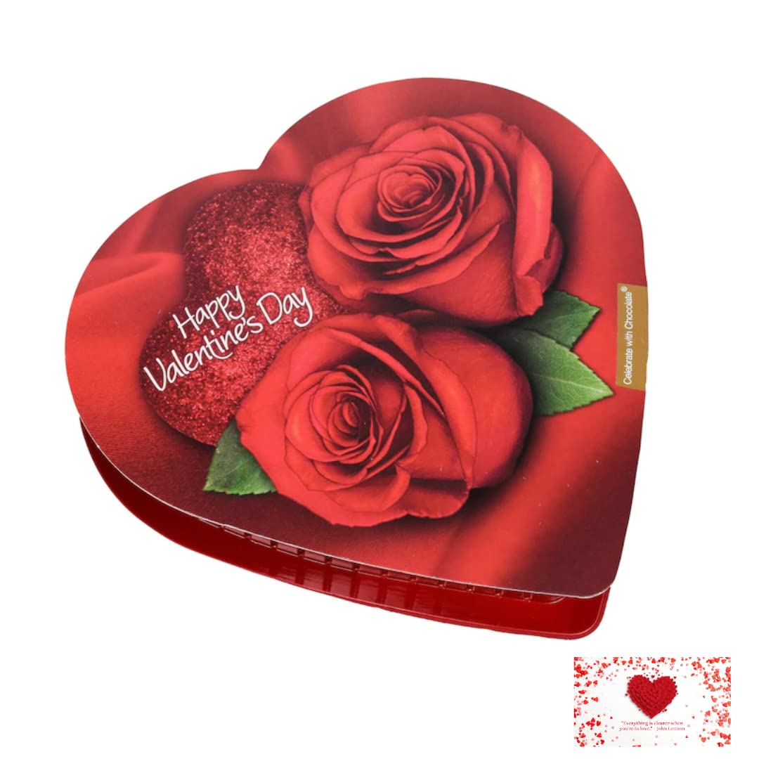 Assorted Chocolates in Heart-Shaped Boxes, (Made in USA)| card TO: /FROM INCLUDED (Assorted ELMER CHOCOLATE (2 Pack)