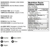 Food to Live Organic Long Grain Brown Rice, 3 Pounds - Non-GMO, Whole Grain, Raw, Non-Irradiated, Kosher, Vegan, Bulk. Chewy Texture. Good Source of Dietary Fiber. Perfect for Salads, Pilafs.