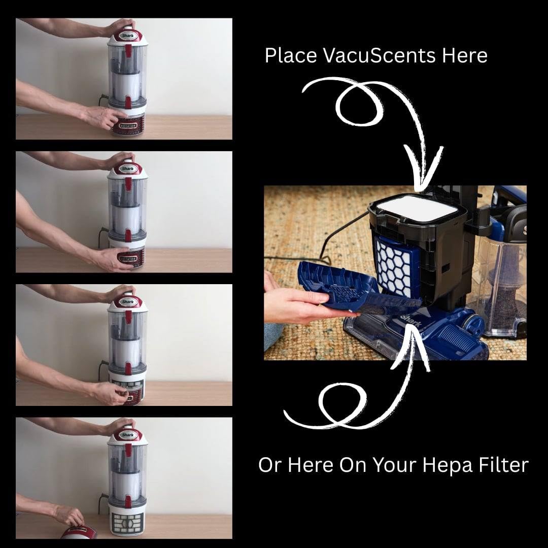 Vacuum Odor Eliminator Scent Pads - Vacuum Deodorizer & Air Freshener for Upright, Stick, Bagless & Robot Vacuums | Safe for Kids & Pets | Sundays