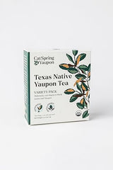 CatSpring Yaupon Tea Variety Pack, 1.5 oz Loose Leaf of Each, Green, Dark, and Medium Roast, Naturally Caffeinated, Sustainable and Wild-Harvested