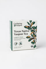 CatSpring Yaupon Tea Variety Pack, 1.5 oz Loose Leaf of Each, Green, Dark, and Medium Roast, Naturally Caffeinated, Sustainable and Wild-Harvested