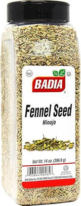 Badia Fennel Seed Whole, 14 oz - Whole Seeds, Mild Sweet Flavor, Gluten Free, Kosher
