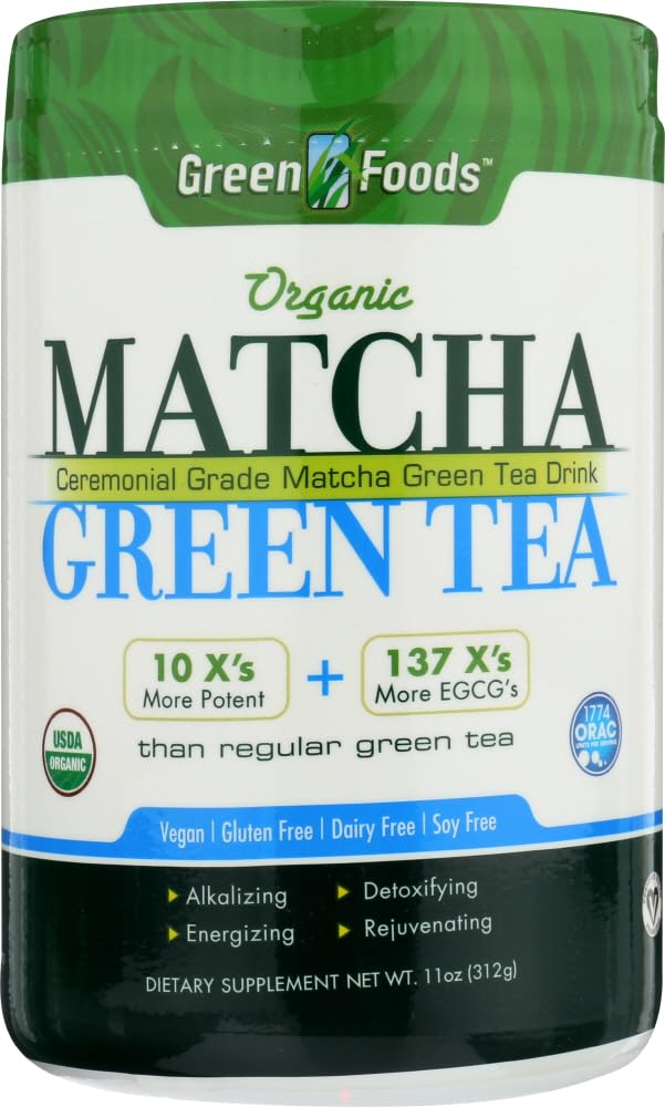 Green Foods Matcha Green Tea, 11 Ounce Sold By HERO24HOUR Thank You