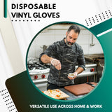 Green Direct Vinyl Gloves, Disposable, Powder-Free, Latex-Free, Clear, Box of 100 - Durable, Multipurpose Gloves for Everyday Use, Medium