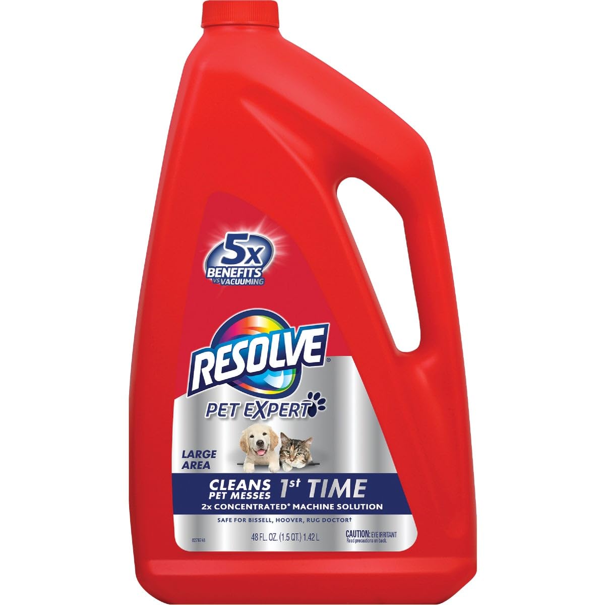 Resolve Pet Carpet Steam Cleaner Solution, 288 fl oz (6 Bottles x 48 oz), 2X Concentrate (Pack of 6)