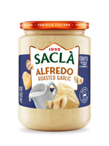 SACLA Alfredo Sauce with Roasted Garlic | Creamy Italian White Pasta Sauce with Cheese, Butter & Slow-Roasted Garlic | 14.5 oz Glass Jar | Imported
