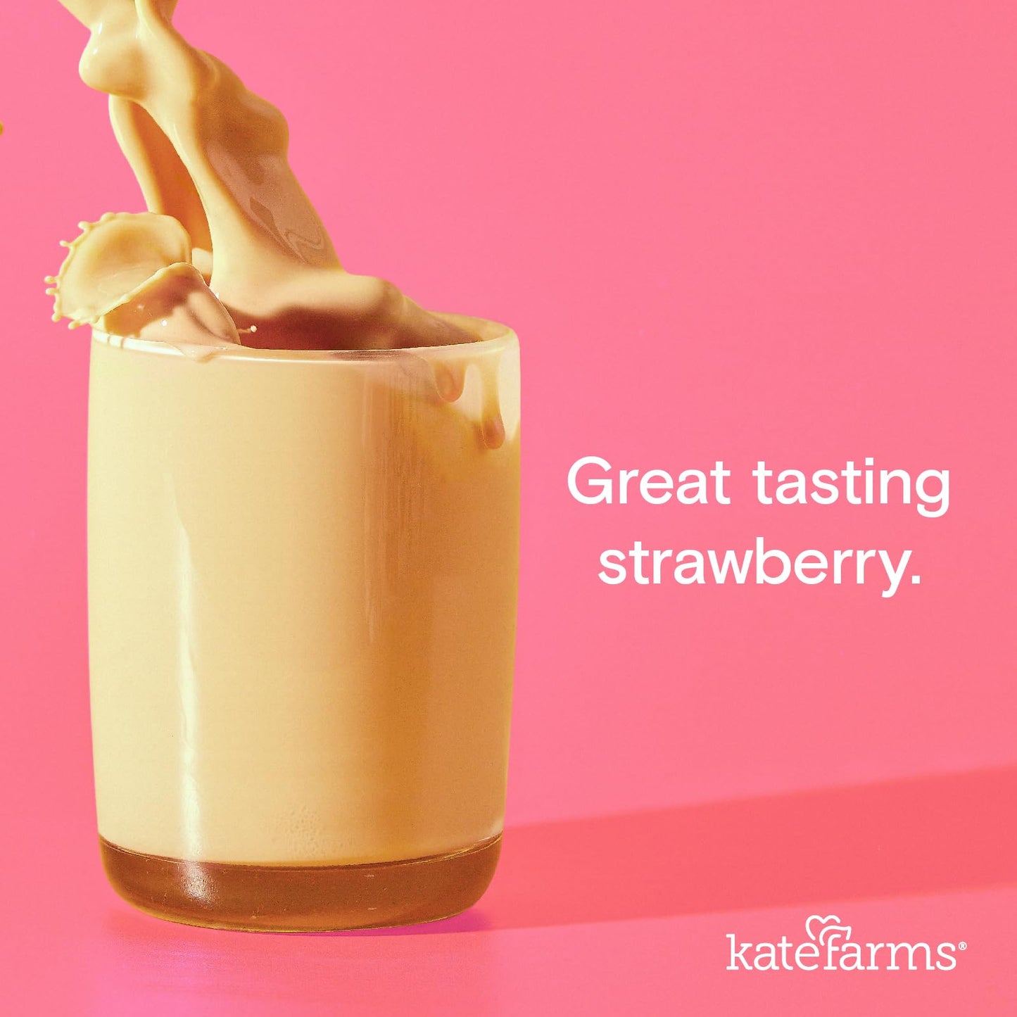 KATE FARMS Organic Nutrition Shake, Strawberry, 16g Protein, 27 Vitamins and Minerals, Meal Replacement, 11 oz (6 Pack)
