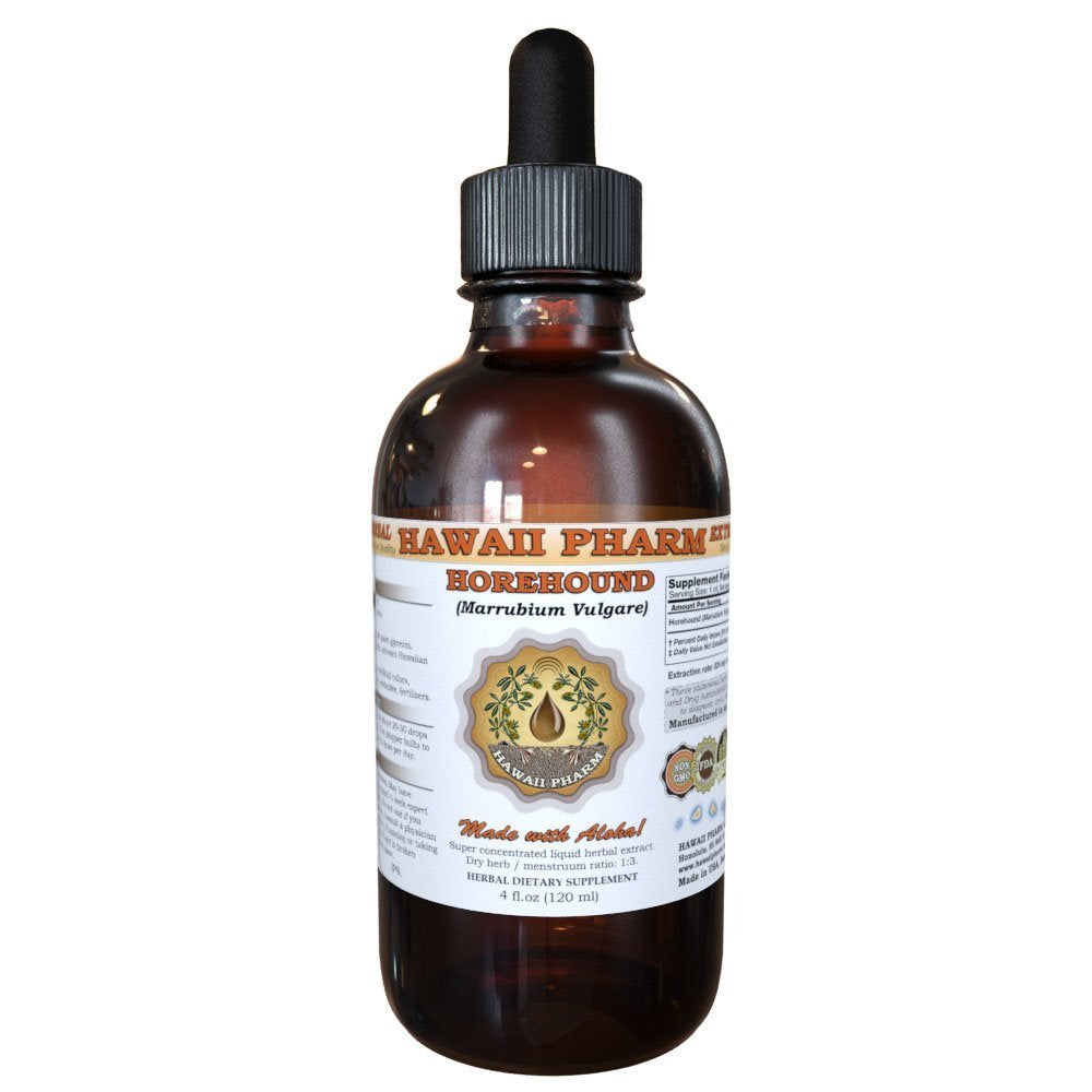 Hawaii Pharm Horehound (Marrubium vulgare) Liquid Extract 4 Oz
