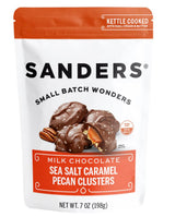 Sanders Small Batch Wonders Kettle Cooked Candy, 8 oz. (Milk Chocolate Sea-Salt Caramel Pecan Clusters)