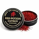 Red Potion Saffron, Kashmiri Premium Saffron Threads, Grade AAA+ Super Negin, Non-GMO. For Tea, Paella, Rice, Desserts, Golden Milk, and Risotto (5