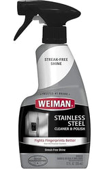 Weiman Stainless Steel Cleaner and Polish Trigger Spray, 12 Fl Oz