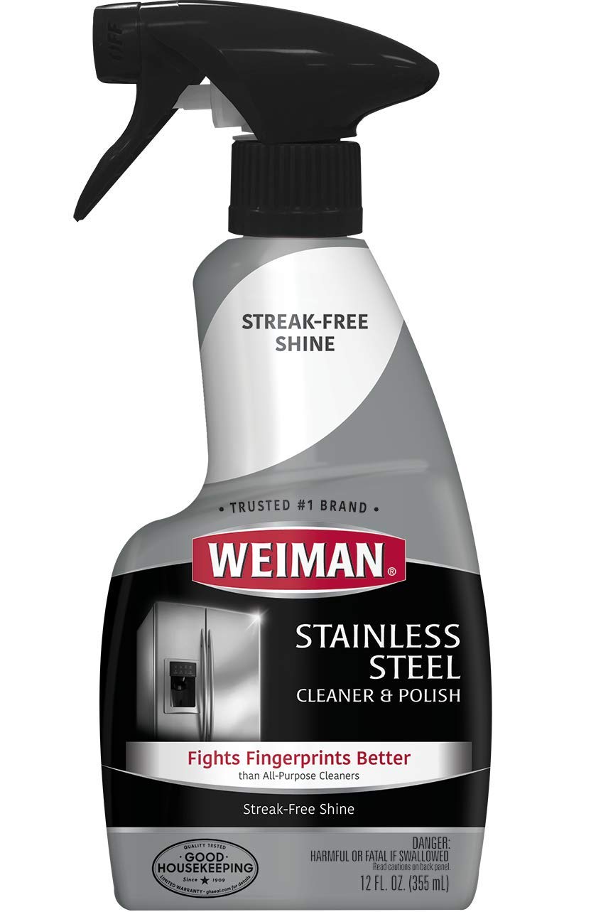 Weiman Stainless Steel Cleaner and Polish Trigger Spray, 12 Fl Oz