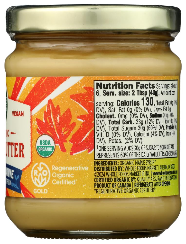 Whole Foods Market Organic Maple Butter, 8.8 OZ