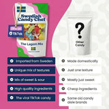 Swedish Candy Chef Lagom Mix - Swedish Gummy Candies - Variety Pack - Assorted Sweet, Sour & Fruity - Hand Packed in Sweden 5oz (.3lb)