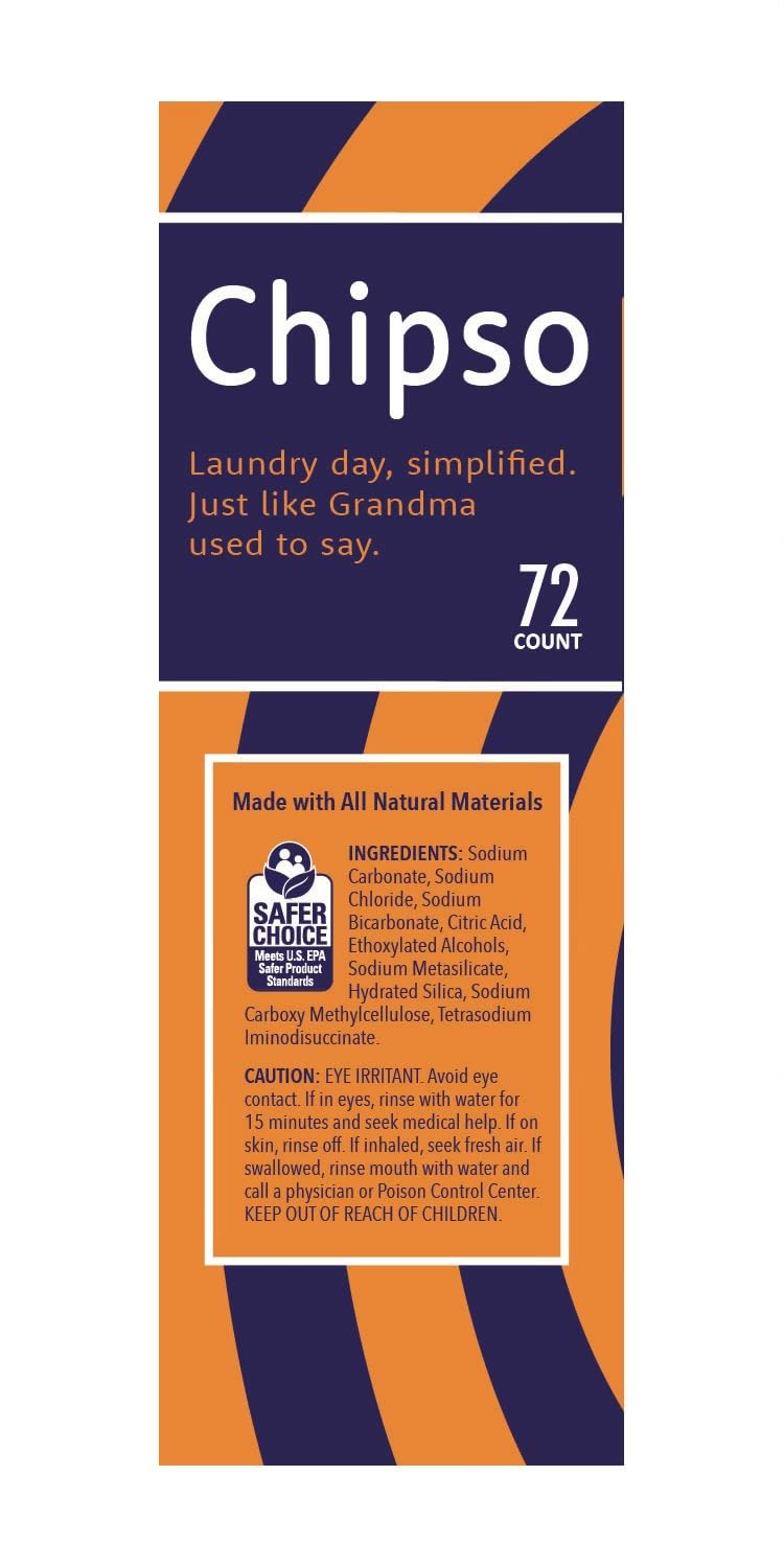 Chipso 72 Count Laundry & All Purpose Natural Soap Packs