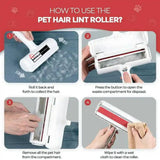 Pet Hair Remover and Reusable Lint Roller - Cat and Dog Hair Remover for Furniture, Couch, Carpet, Clothing and Bedding - Portable, Multi-Surface Fur