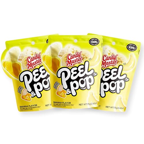 Candy Master Peel & Pop Peelable Gummy (3 Pack, Banana)