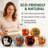 Tipitaka Laundry Wool Dryer Balls | Natural Fabric Softener - Reusable, Eco-Friendly, Reduces Drying Time - Wool Balls Replaces Dryer Sheets - 3 XL