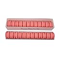 Macarons Gift Box of 24 - Strawberry French Macarons, Gourmet Cookie Gift Box, Macaroon