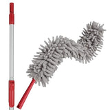 AKOMA Bendable Duster with 69" Light Weight Extension Long Handle for Cleaning Bed Bottom Ceiling Fans Car Interior Furniture-Microfiber Duster