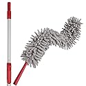 AKOMA Bendable Duster with 69" Light Weight Extension Long Handle for Cleaning Bed Bottom Ceiling Fans Car Interior Furniture-Microfiber Duster