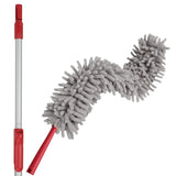 AKOMA Bendable Duster with 69" Light Weight Extension Long Handle for Cleaning Bed Bottom Ceiling Fans Car Interior Furniture-Microfiber Duster