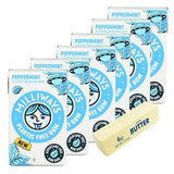 Milliways Gum Milliways Pepermint 10 PC (Pack of 6) - Xylitol Gum Chewing Gum - Mentos Gum Orbit Gum Alternative with Squishy - 7 Total Items