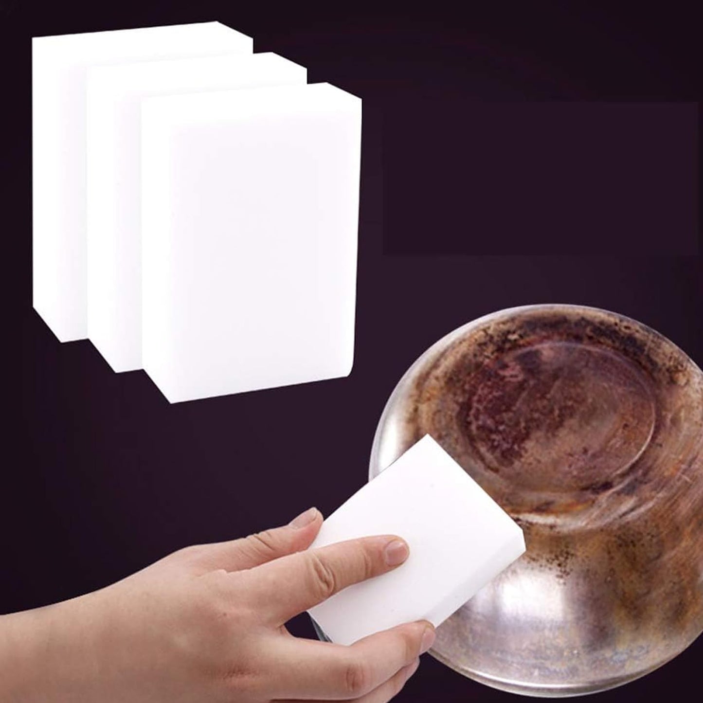 HAPPYSUN Multi-Functional Melamine Foam Cleaner Magic Sponge Eraser for Kitchen, Furniture, Bathtub, Bathroom,Wall Cleaner, Shoes Cleaning (20)