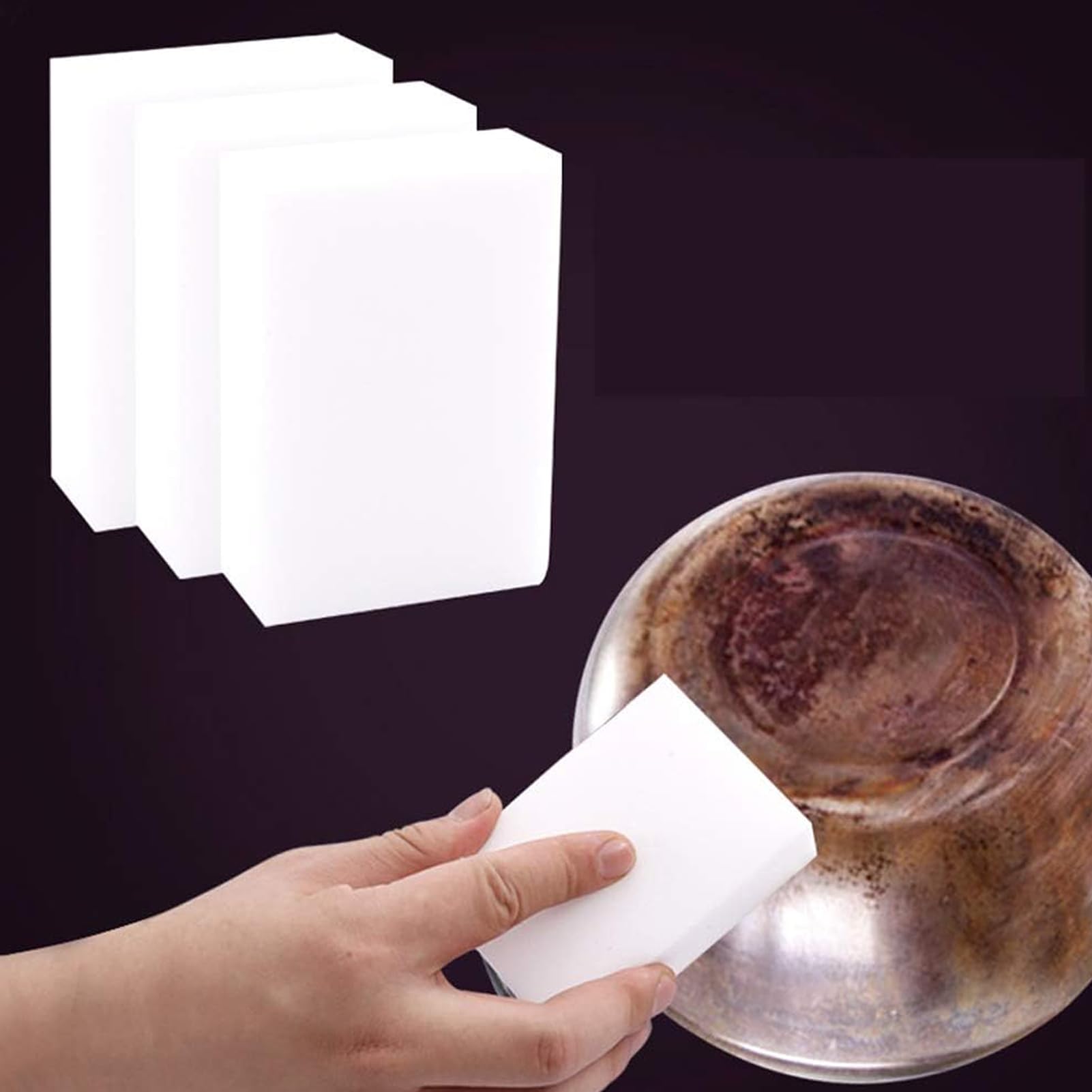 HAPPYSUN Multi-Functional Melamine Foam Cleaner Magic Sponge Eraser for Kitchen, Furniture, Bathtub, Bathroom,Wall Cleaner, Shoes Cleaning (20)