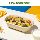 AICHEF 32 oz Paper Bowls 100 Pack for Sandwich Roll, Burrito, Salads, Pasta, Microwavable Meal Catering Disposable Bowls for Lunch To go, 100 Bowls