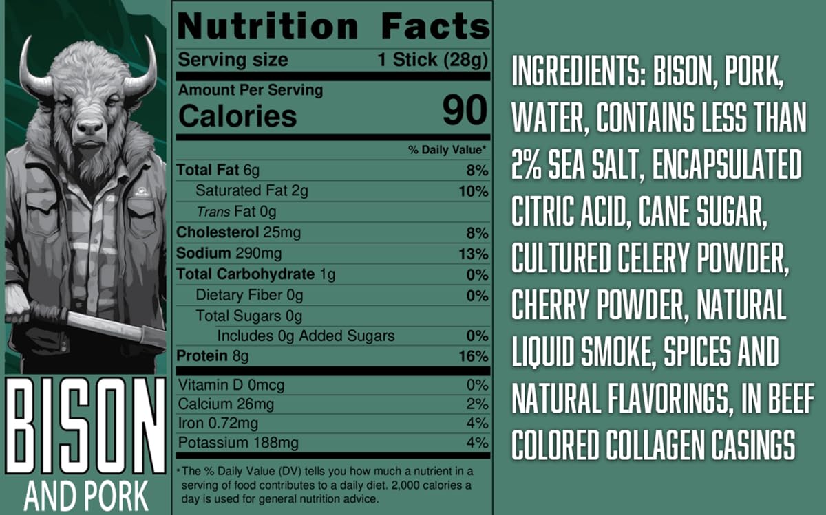 PEARSON RANCH Game Meat Sticks Variety - Elk, Bison, Venison, Wild Boar - Exotic Jerky Sticks, No Added Nitrites, High-Protein, Paleo & Keto Friendly