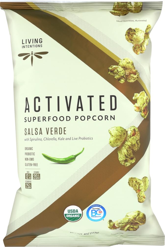 Living Intentions Activated Superfood Popcorn - Case of 12-4 OZ