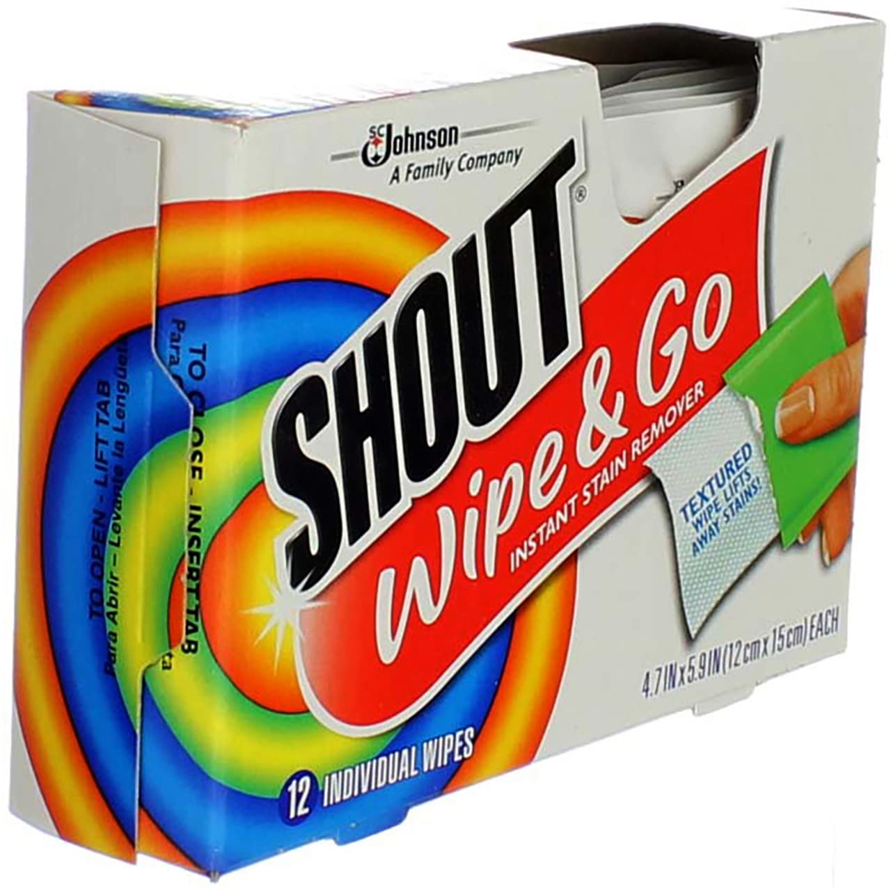 Frankel & Frankel Shout Wipes, Portable Stain Treater Towelettes - 12 ea