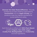 Clean Roots Baby Laundry Detergent, EcoGarantie Certified 100% Organic & Natural, Scent-Free & Hypoallergenic, Dermatologically Tested & Approved - 55