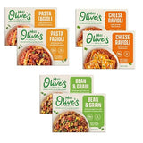 Miss Olive’s Vegetarian Pack - Shelf-Stable Microwavable Ready Meals (6 Pack) - Cheese Ravioli, Southwest Bean & Grain & Pasta Fagioli - Fully Cooked